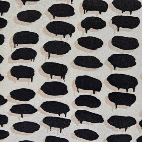 Stella McCartney Size 36 (US Med) 100% Silk T-shirt Cream w/Black, Pink Pattern - Picture 4 of 11